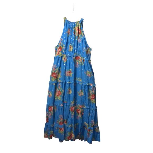 House of Harlow Helena Maxi Dress Medium Tiered Boho Floral - Picture 7 of 12